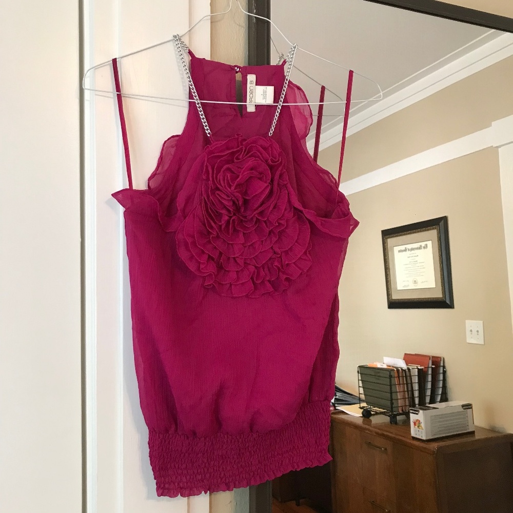 Sheer Tank Top with flower